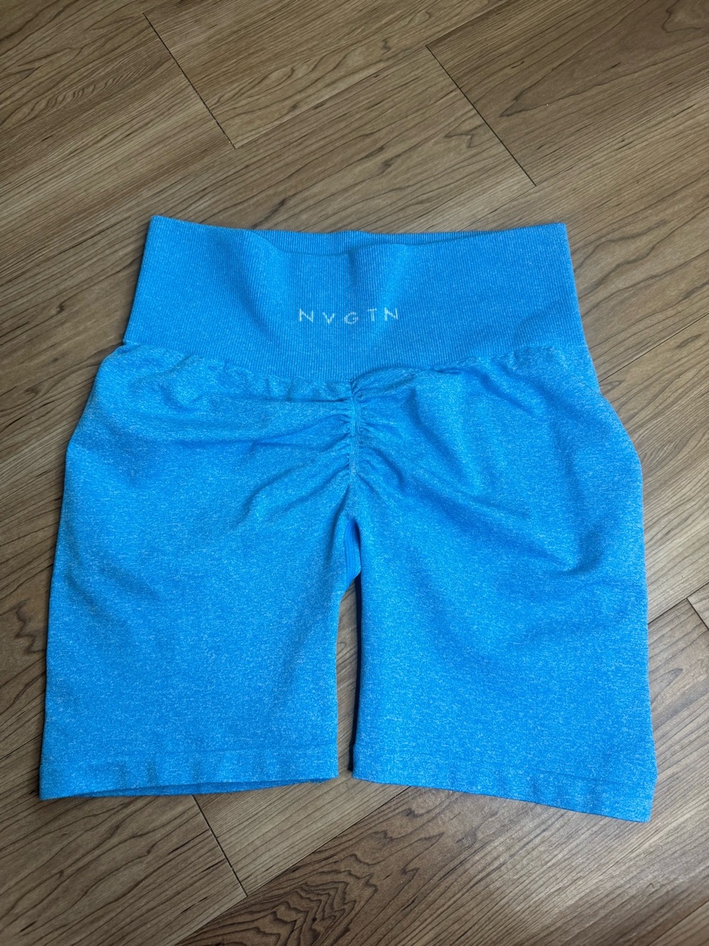 NVGTN Blue High-Waist Bike Shorts